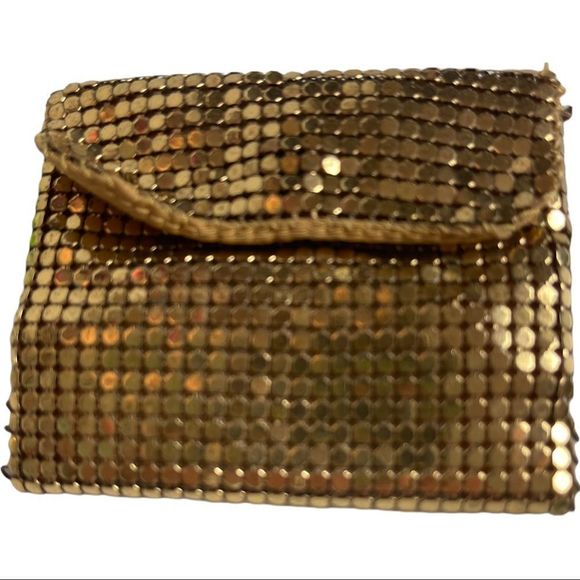Antique Vintage Whiting & David Antique Gold Mesh Bag with Change Purse - Picture 11 of 16